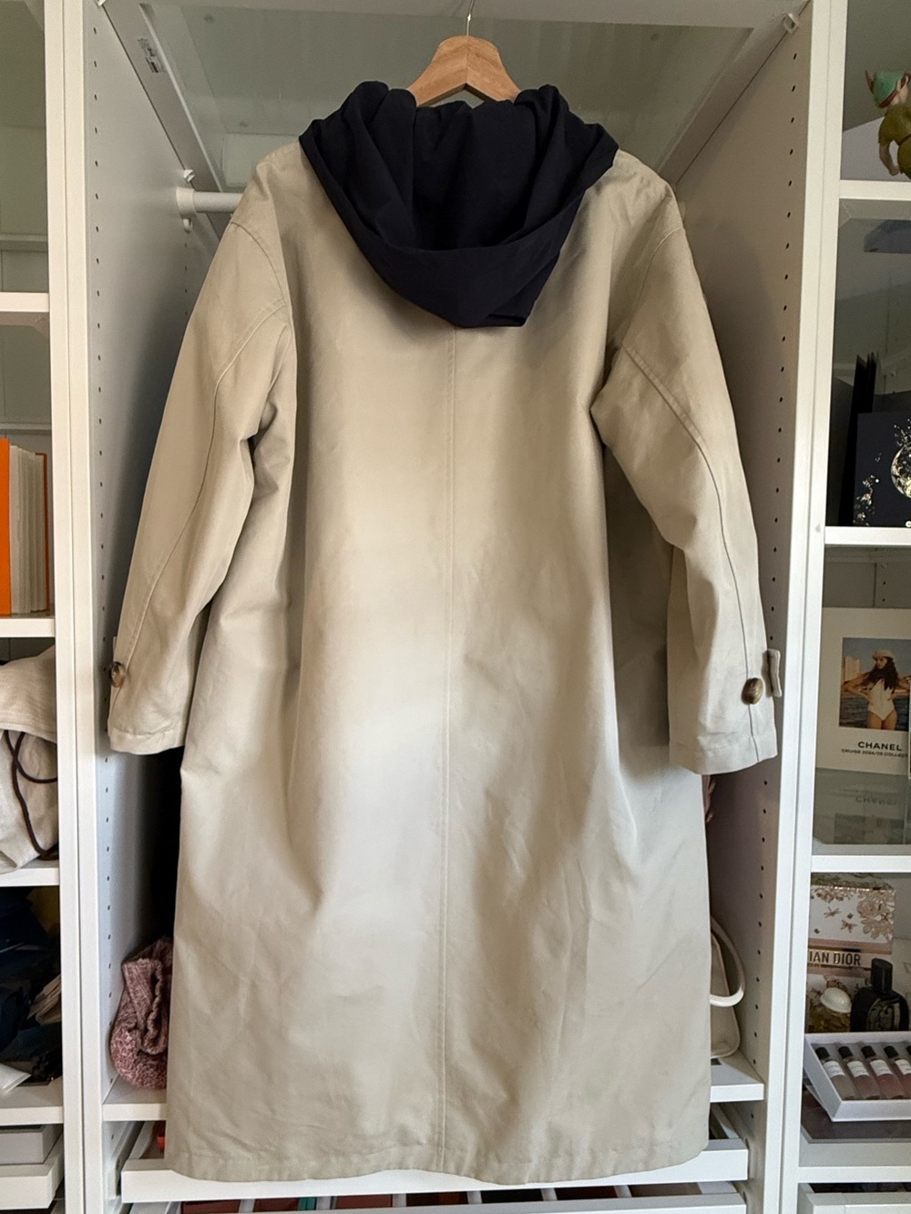 SELFWHO cotton blend reversible Trench coat - Picture 6 of 16